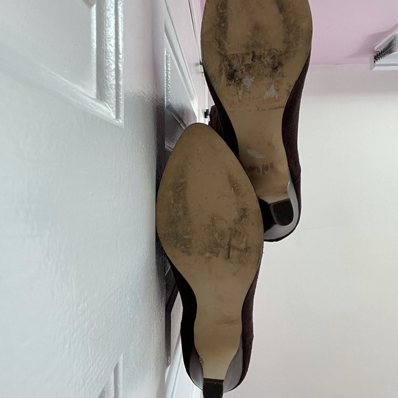 Brown suede Italian over the knee boots - Picture 4 of 5